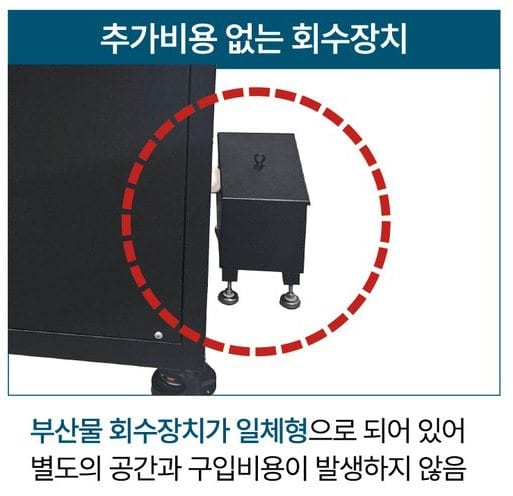 추가비용 없는 일체형 부산물 회수장치 사진