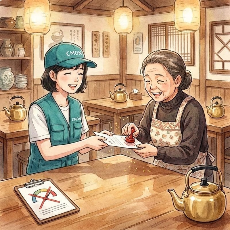 POINT 5 렌탈 프로그램 — 보증보험 없는 순수 렌탈 진행 — 크리미크몬 음식물처리기 안내 일러스트